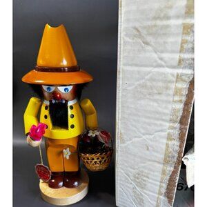 Steinbach Gardener Nutcracker Yellow Wooden West Germany 12 1/2 Inch S744